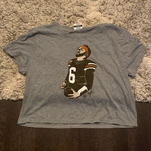 Cleveland Browns  womens size  medium crop shirt.  Never worn brand new.